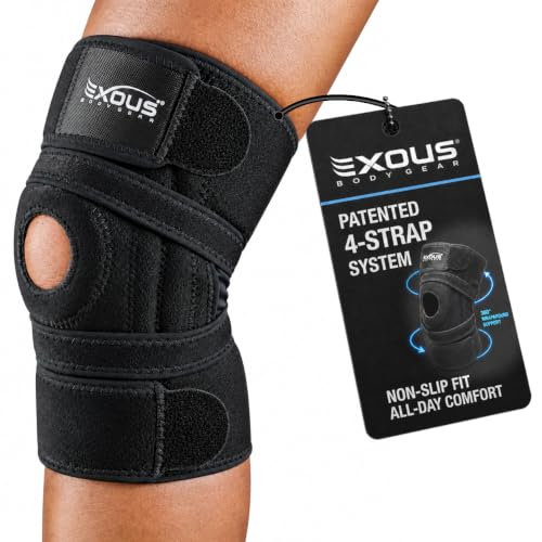 Knee Brace for Men & Women with Patented 4-Way Adjustable Support