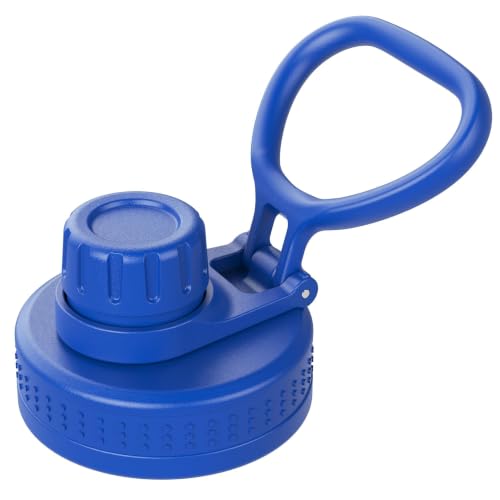 Spout Lid for Hydro Flask 12 16 18 20 32 40 64oz Wide Mouth Bottle - color: Blue 1 pack