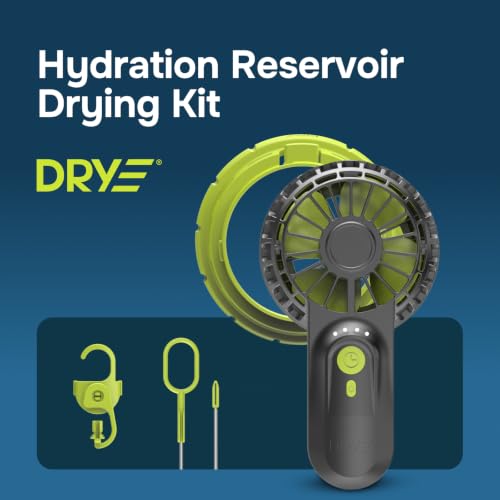 Drye® Hydration Reservoir Dryer Kit – Compatible with CamelBak® Crux® Reservoirs – Fast-Drying – Rechargeable Fan with Tube Dryer & Adjustable Timer