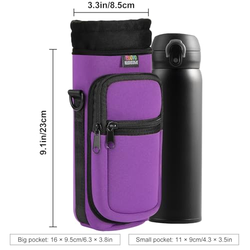 Nuovoware Water Bottle Carrier Bag, 25oz/32oz, Purple - color: Purple, size: 25-32 Ounces - Standard