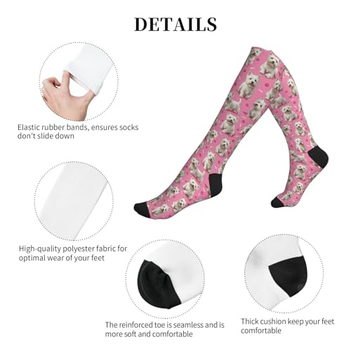 Cute Dog Compression Socks Women Men, Dog Lover Gift - color: Westie
