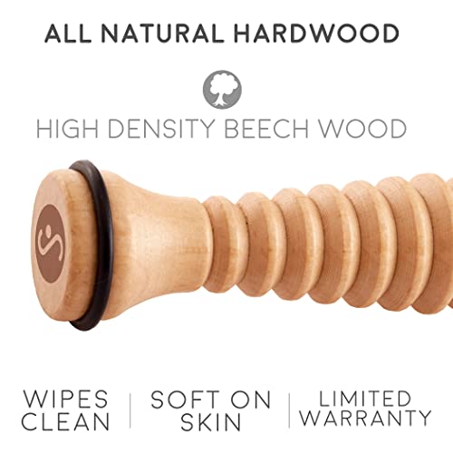 Body Back Wooden Foot Roller - Wood Therapy Massage Tool for Plain Relief - style: Single