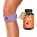 Sleeve Stars Patella Knee Strap and Turmeric Curcumin Supplement Bundle Patellar Tendon Support Knee Brace for Running Sports Arthritis Knee Pain Relief Osgood Schlatter Runner’s Knee Joint Support Mo
