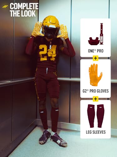 Nxtrnd Football Leg Sleeves, Calf Sleeves for Men & Boys, Sold as a Pair - color: Maroon, size: Youth