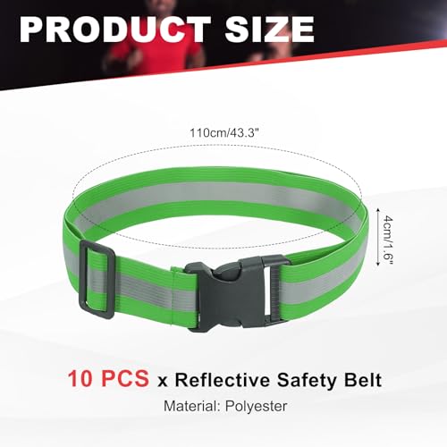 Reflective Safety Belt Adjustable - color: Dark Green