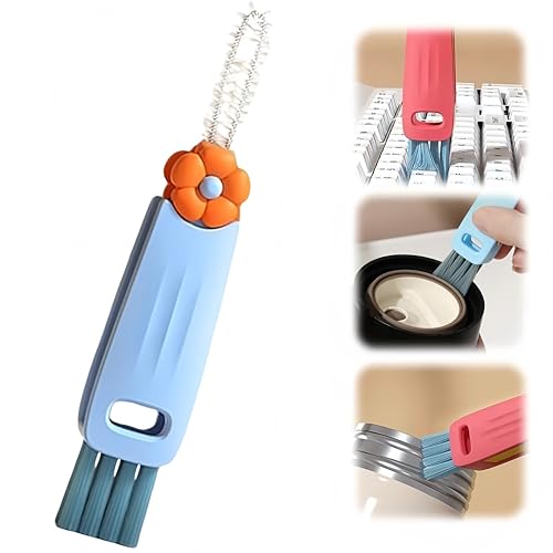3 in 1 Cup Lid Cleaning Brush, Multifunctional Cleaning Brush Portable Cup Lid Cleaner for Bottle Gap Tight Spaces Cup, Portable Cup Lid Cleaner, 1 Pcs Blue - color: 1 Pcs Blue