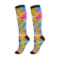 Compression Socks Circulation 15-20 Mmhg Knee High - color: Colorful Duck