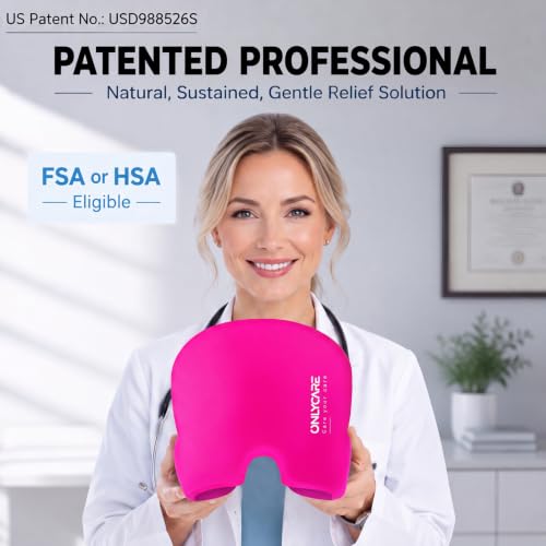ONLYCARE Migraine Relief Cap, Headache Relief Cold Cap with Odorless Gel - color: Rose Red