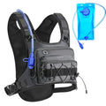 Running Vest 2L Water Bladderfor Men & Women, Lightweight Breathable Reflective Design, Adjustable Shoulder Straps with Phone Pocket, Ideal for Cycling & Mountain Sports (Black, F)