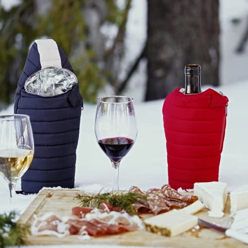 Puffin - The Caddy Wine Bag - Wine Chiller & Insulated Bottle Bag, Black & Tan - color: Black & Tan