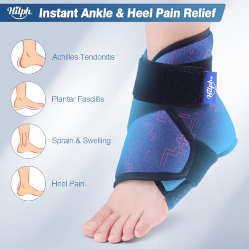 Hilph Ankle Ice Pack Wrap for Swelling and Cold Therapy Sock for Hot Feet