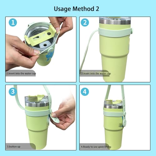 Water Bottle Carrier Grip Handle Strap, Soft Band Holder for Running, Biking, Gym, Jogging, 2 Styles, Black and Pink