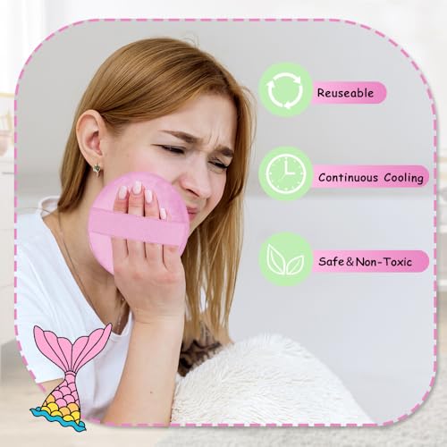 Ice Packs for Injuries Reusable 2 Packs Cold or Warm Compress - style: Mermaid+Owl