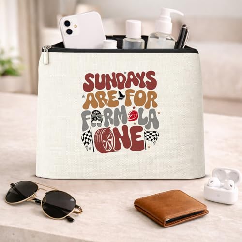 F1 Makeup Bag Gifts for Women, F1 Racing Gifts for Race Lovers - color: Formula 1