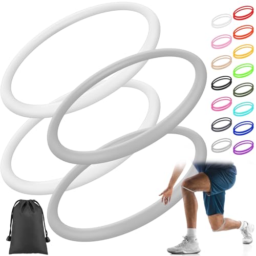 Foilswirl Patella Knee Band Basketball Knee Strap,4,White and Gray,M - color: White and Gray, size: M
