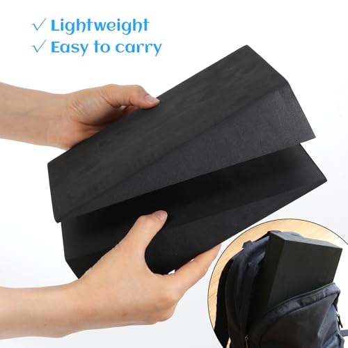 4 Pcs Foam Wedge Squat Wedges for Yoga - 9"L x 5.9"W x 2.4"H EVA Foam Incline Slant Boards for Calf Stretching, Squats, Workout & Exercise