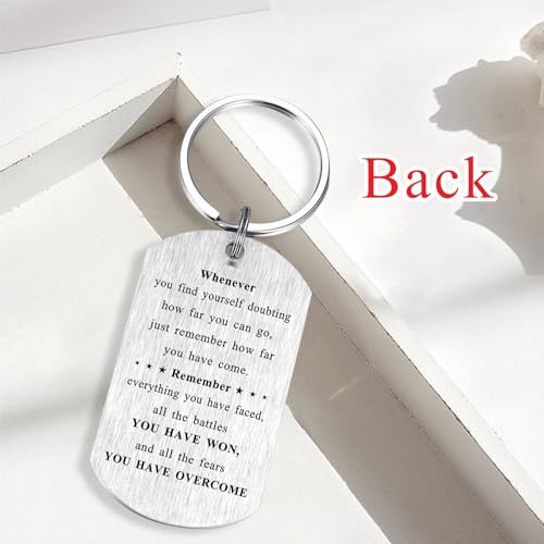 Alotozo Running Gifts for Men Boys, Never Give Up Running Keychain