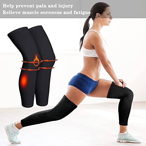 Skylety Compression Leg Sleeves Men Women - color: Black, size: Small