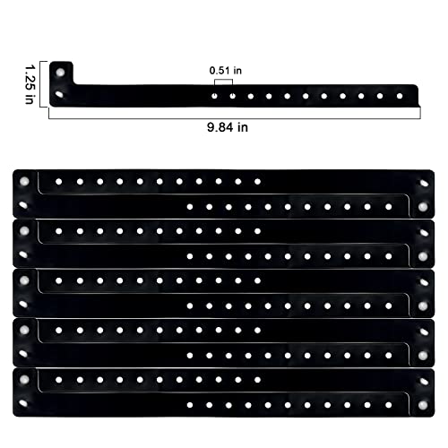 Plastic Party Black Wristband 100 Pack, Vinyl Wristband for Event - color: Black