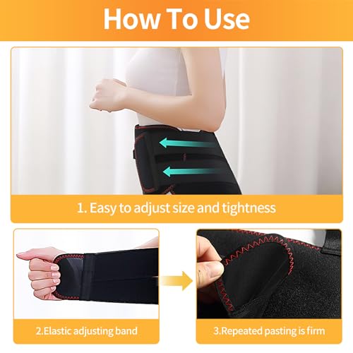 Period Heating Pad, Heating Pad for Period Cramps Massager for Women, with 3 Vibration and Heat Settings, New Upgrade Menstrual Heating Pad for Abdomen Pain and Cramps Relief - color: Black