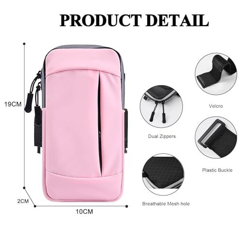 Phone Holder for Running Armband Cell Phone Holder for iPhone 15 14 13 12 11 Pro Max Xs Xr X 8 7 6 Plus SE Mini Galaxy Ultra S24 Note 20 Arm Bands Fit Exercise Workout Bag Women Kids Pouch - color: 8-Pink