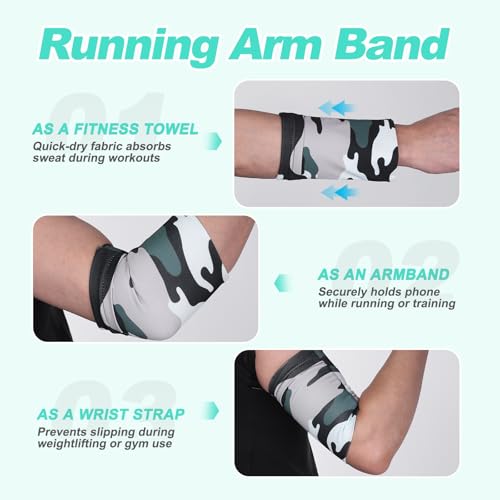 Cell Phone Armband Sleeve, Universal Sports Arm Band Sleeves White - color: White
