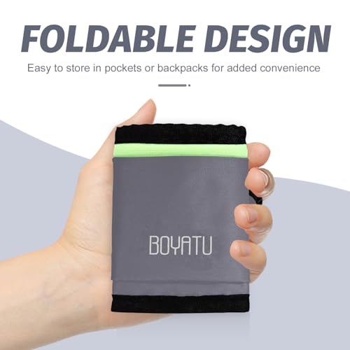BOYATU Running Belt Fanny Pack: Slim Waist Pack for Women Men - Adjustable Phone Holder Workout Pouch - Lightweight Waist Bag for Marathon Walking Jogging Outdoor Sports(Grey)