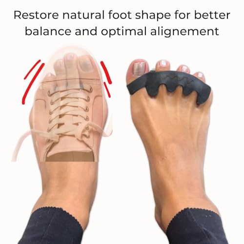 The Toe Spacer from Spacer Mobility, Recovery from the Ground Up, Correct Bunions, Plantar Fasciitis, & Correct Toes | Unisex Therapeutic Toe Spacer - Relieve Foot Pain and Tension | 4-Loop (4-Loop) - size: 4-Loop