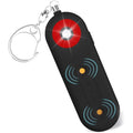 130dB Rechargeable Personal Safety Alarm Strobe Light for Women - color: Black