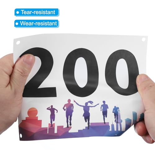 PATIKIL Tearproof Running Bib Numbers, Waterproof Race Competitor Numbers - size: 7x6 Inch, style: 1-500