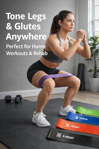 Resistance Bands Set for Workout – 5 Pack Durable Loop Exercise Bands for Strength Training, Physical Therapy, Yoga, Pilates – Non-Slip Home Gym Fitness Bands for Men & Women Bag - Carry Bag Included