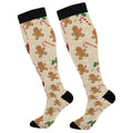 Wusikd Cats Compression Socks for Women and Men Circulation Cute Long Socks for Athletic Running 1 - color: Gingerbread Man