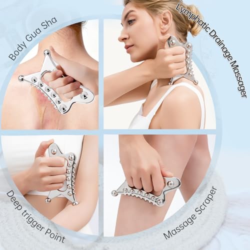 Stainless Steel Fascia Blaster Body Gua Sha Muscle Scraper Massage Tool