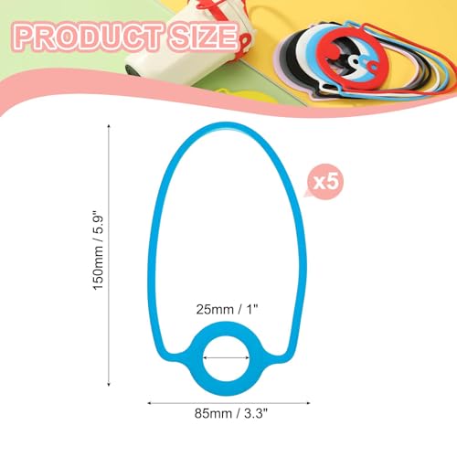 PATIKIL Silicone Water Bottle Lanyard, Reusable Tumbler Strap Water Bottle Handle Holder with Strap for Beverage Carry Traveling Take Out - color: Blue