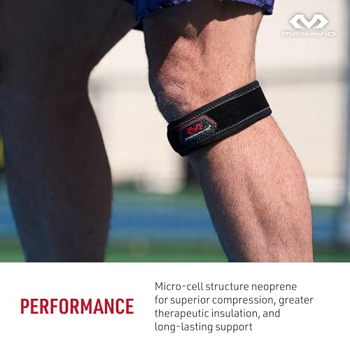 McDavid Knee Band for Knee Pain Relief, Support Brace Patella Tendon Knee Strap for Pickleball, Hiking, Soccer, Basketball, Running, Jumpers Knee, Tennis, Tendonitis, Volleyball & Squats - size: Large