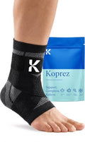 Koprez Ankle Compression Sleeve & Ankle Brace for Plantar Fasciitis Relief - color: Black, size: Medium