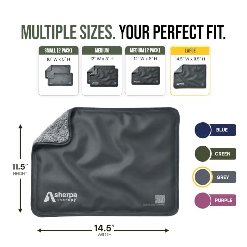 Flexible Hot and Cold Gel Pack, Large 11.5" x 14.5" - size: Large, style: Grey