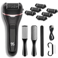 Electric Callus Remover for Feet with 6 Roller Heads 2 Speed Rechargeable Waterproof Foot File Pedicure Kit Foot Spa Products - style: 6 Roller Heads
