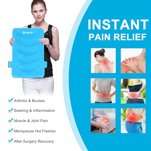 BLOBUSTE Full Back Ice Pack for Injuries, XXL, 21"x13" - style: ice pack for back pain reilef
