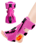 Dr.WYFOOTPlantar Fasciitis Night Splint - Upgraded 3-Strap Foot Drop Brace with Bendable Aluminum Bar | Achilles Tendonitis Relief Boot & Heel Pain Support for Sleeping, Women & Men (1 Pce Pink)