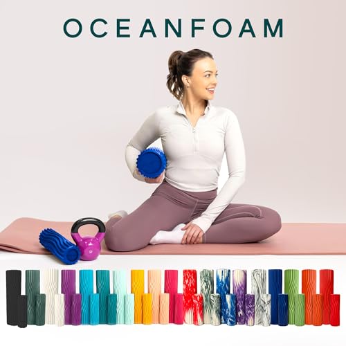 Oceanfoam Ripple Roller Small Foam Roller for Physical Therapy (Royal Blue) - color: Royal Blue