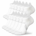 Hylaea Compression Ankle Socks for Running Athletic, Moisture Wicking - color: White 6 Pairs, size: Large