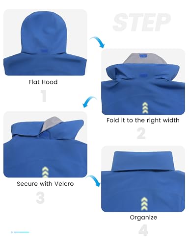 Little Donkey Andy Men's Hooded Cycling Vest - color: Blue, size: Medium