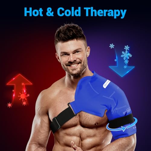 Comfytemp Shoulder Ice Pack Wrap Rotator Cuff Therapy (Large/X-Large) - color: Dark Blue