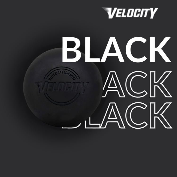 Velocity Lacrosse Balls - 1, 2, 3, 6, 12, 18, 24, 36, 60 and 120 Packs - for Practice, Official NFHS and College Approved Size - color: Black, size: 3 Balls, style: Practice Ball