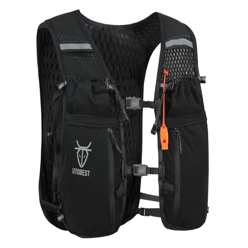 UTOBEST Running Vest Lightweight Hydration Pack 10L UTR110 - color: Black (Vest Only), size: ML (Chest Size:35-40inch)