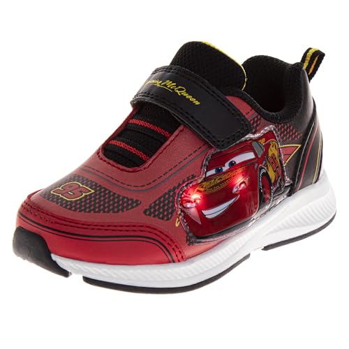 Disney Pixar Cars Boys Black/Red Lighted Sneaker (Toddler/Little Kid) - color: Red Black - Mcqueen, size: 12 Little Kid