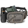 Concealed Carry Pistol Waist bag Tactical Conceal Carry Pistol Bag Fanny Packs Handgun Holster Pouch with Bottle&Gun Holder Fits 1911 Glock etc - color: ACU