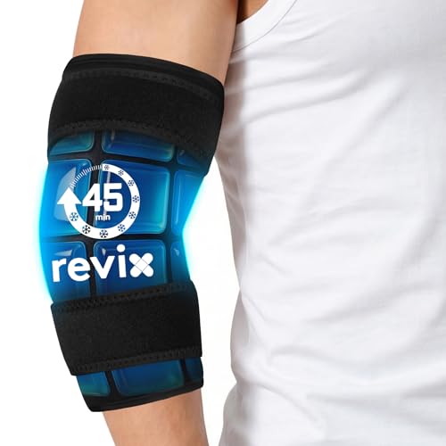 REVIX Elbow Ice Pack Wrap for Tennis Elbow, 45-Min Cold Sleeve - style: 1 Pack