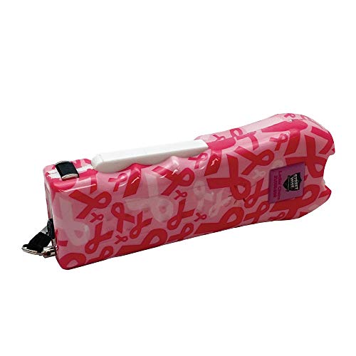 Streetwise Ladies’ Choice Stun Gun for Women - Rechargeable Device with Alarm, LED Flashlight, Safety Disable Pin & Built-in Charger - Personal Safety Tool with Holster & Lanyard - style: Pink Ribbon